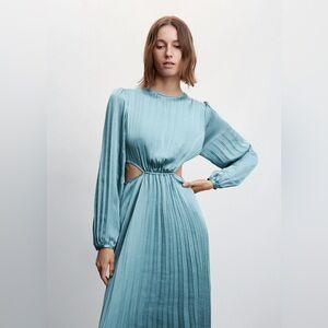 MANGO Evening Dress 'Simona' in Pastel Blue size Small/4